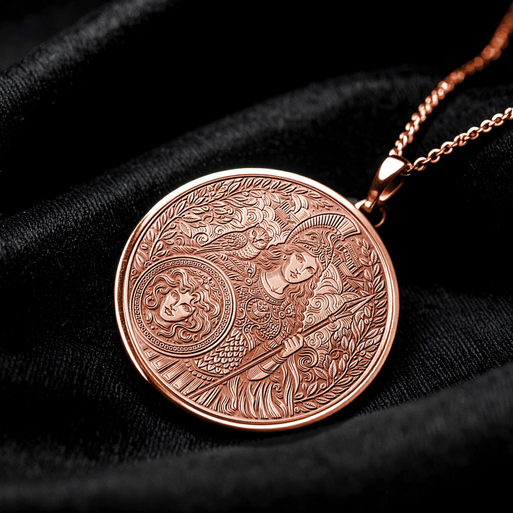 Greek Goddess Athena Necklace – Wisdom, Strength & Divine Protection