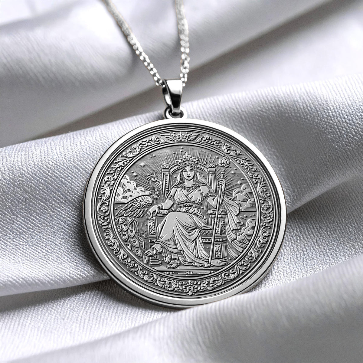 Hera Pendant: Goddess of Marriage and Power Necklace