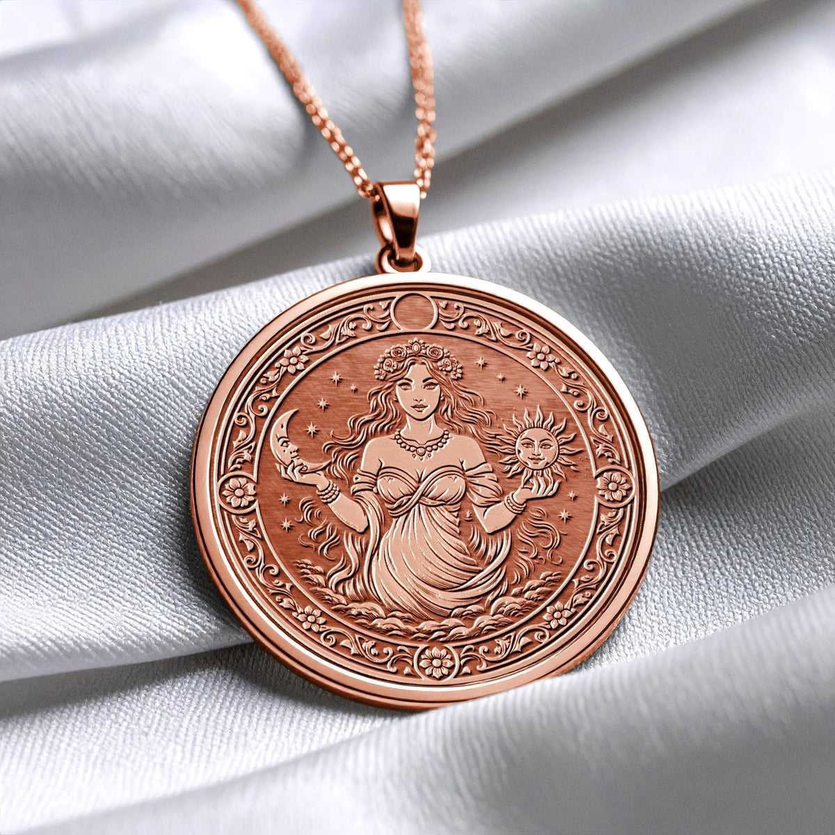 Celestial Moon and Sun Harmony Pendant