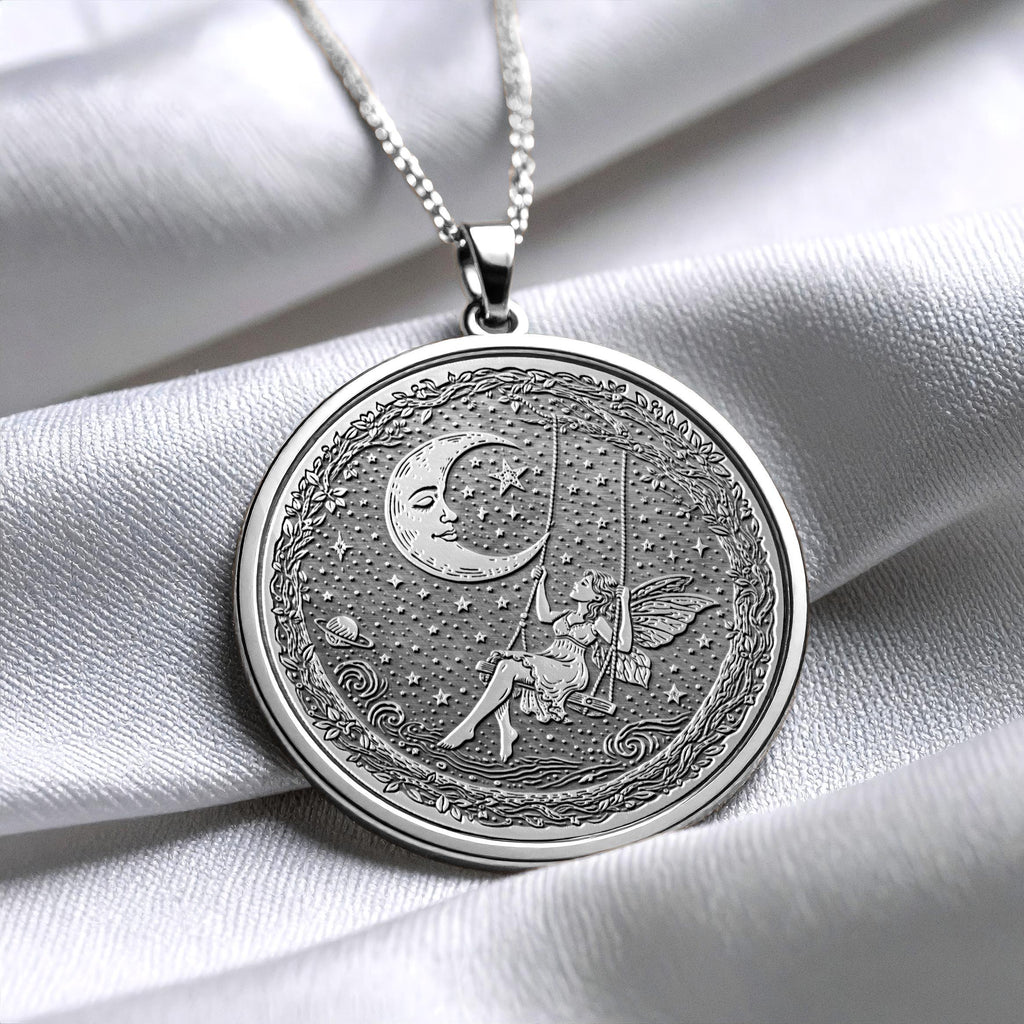 Moon Fairy Pendant : Celestial Necklace