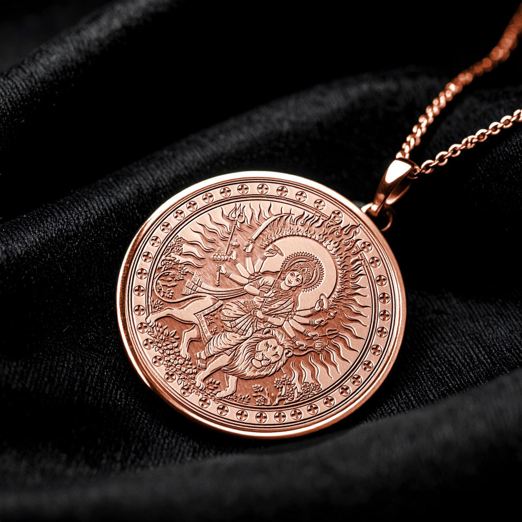 Durga Necklace – Hindu Goddess Pendant for Protection and Divine Feminine Energy