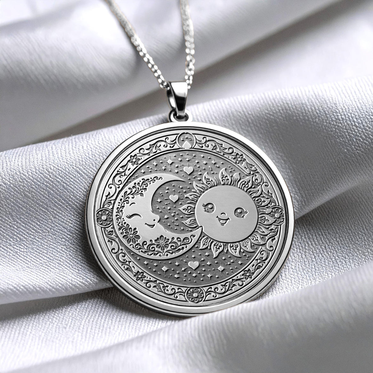 Celestial Sun and Moon Pendant – Balance, Energy & Cosmic Harmony
