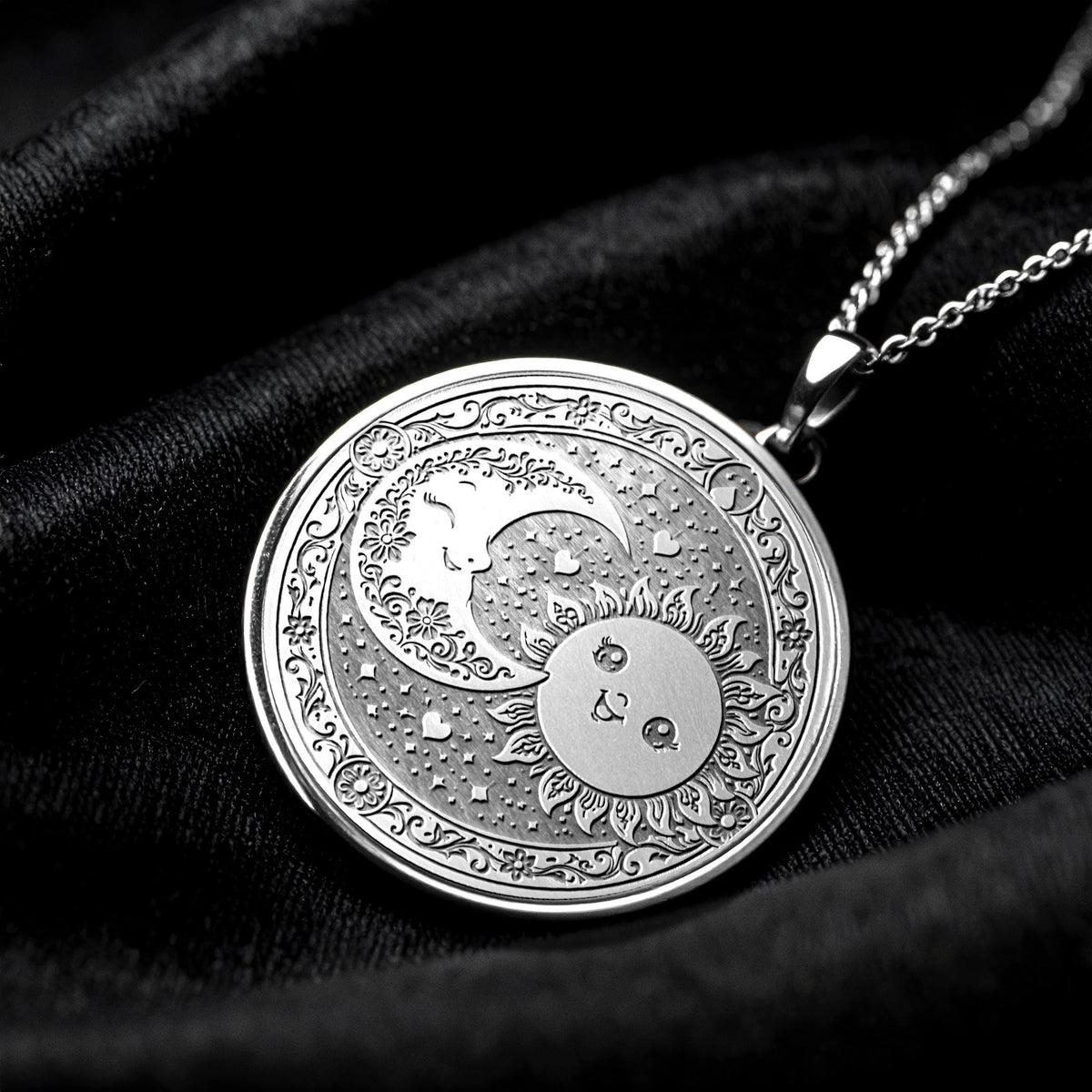 Celestial Sun and Moon Pendant – Balance, Energy & Cosmic Harmony