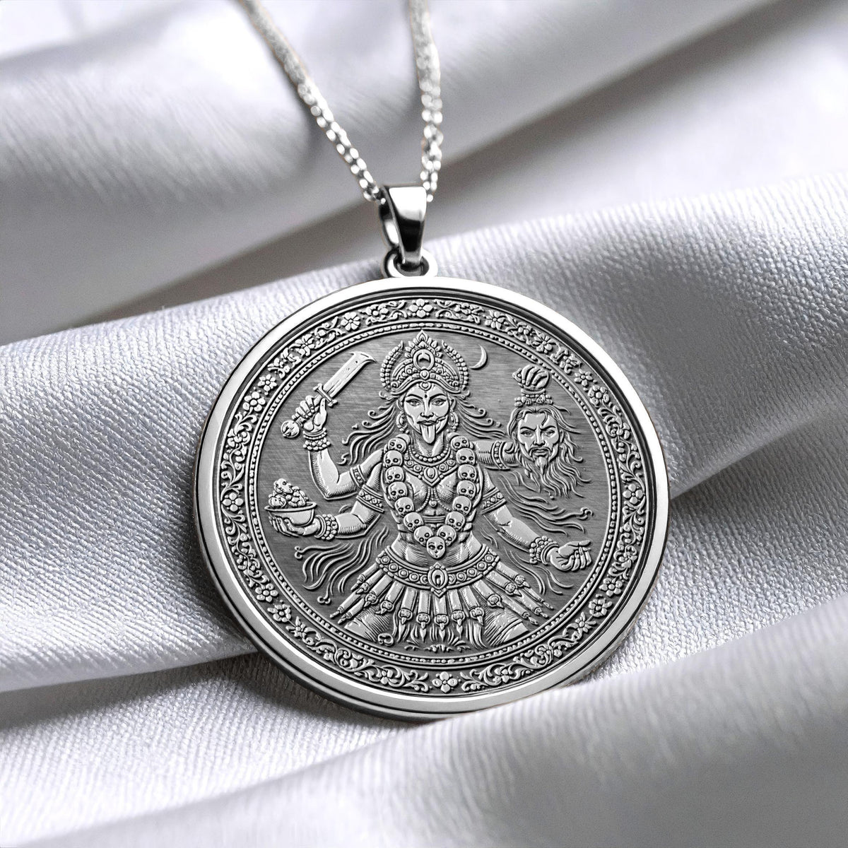 Kali Ma Necklace – Hindu Goddess Pendant for Protection and Divine Feminine Energy
