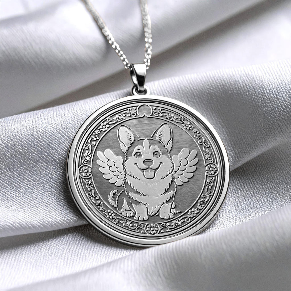 Pembroke Welsh Corgi Necklace - 14k Gold Dog Pendant