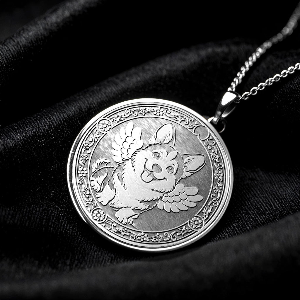 Pembroke Welsh Corgi Necklace - 14k Gold Dog Pendant