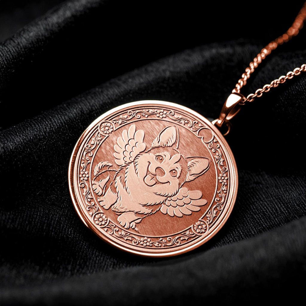 Pembroke Welsh Corgi Necklace - 14k Gold Dog Pendant