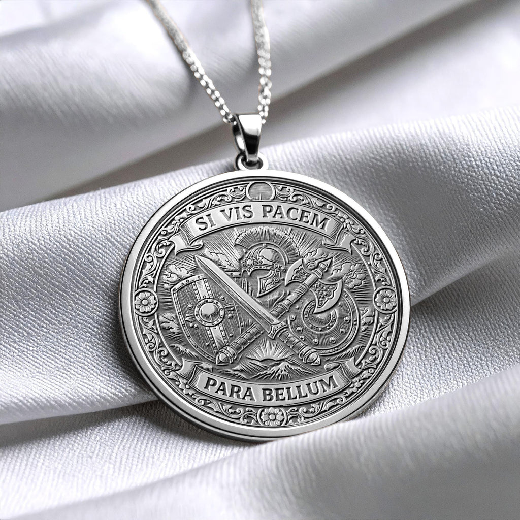 Si Vis Pacem Para Bellum Necklace -Reminder of strength, foresight, and readiness