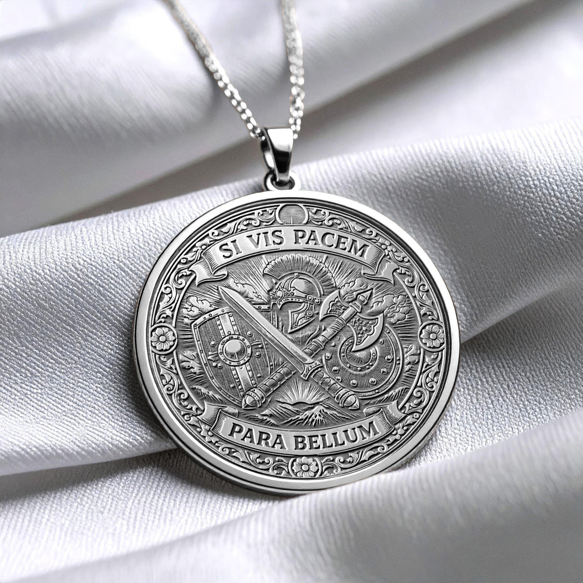 Si Vis Pacem Para Bellum Necklace -Reminder of strength, foresight, and readiness