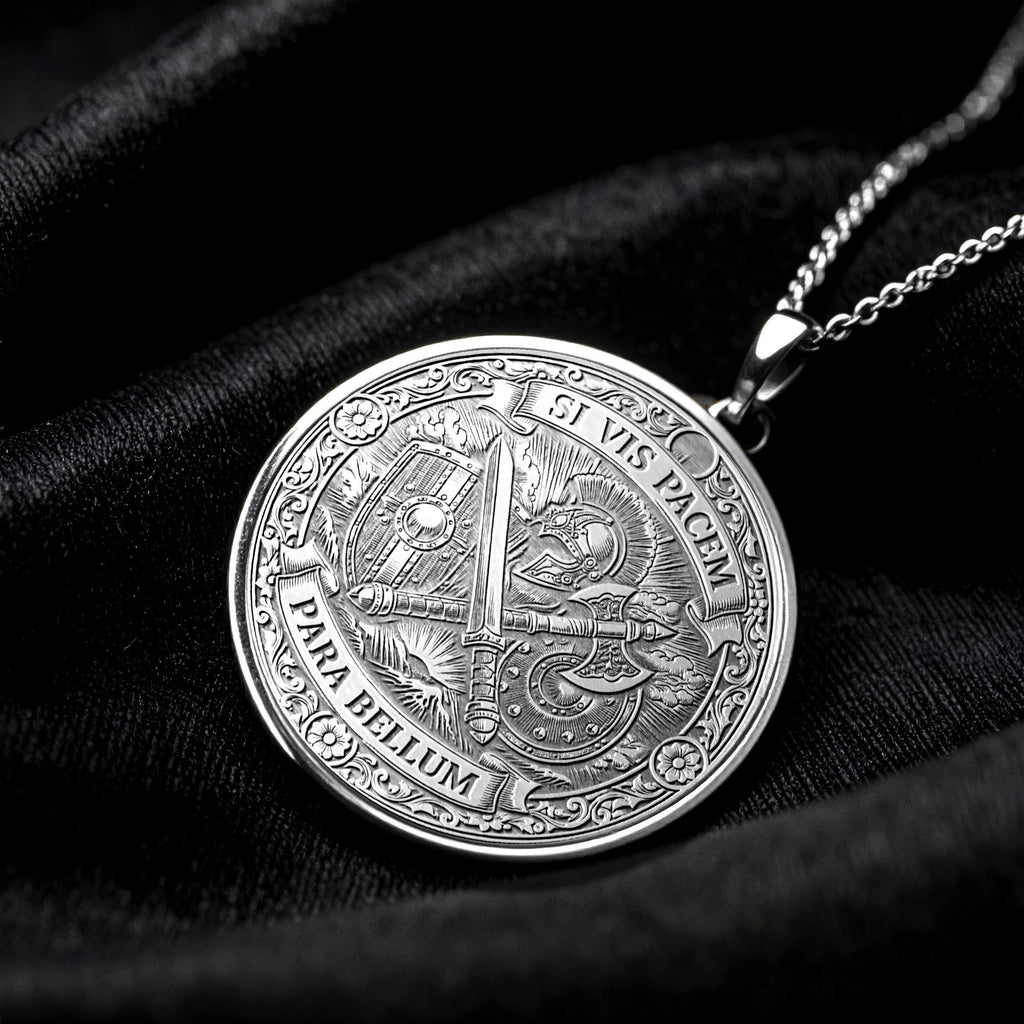 Si Vis Pacem Para Bellum Necklace -Reminder of strength, foresight, and readiness