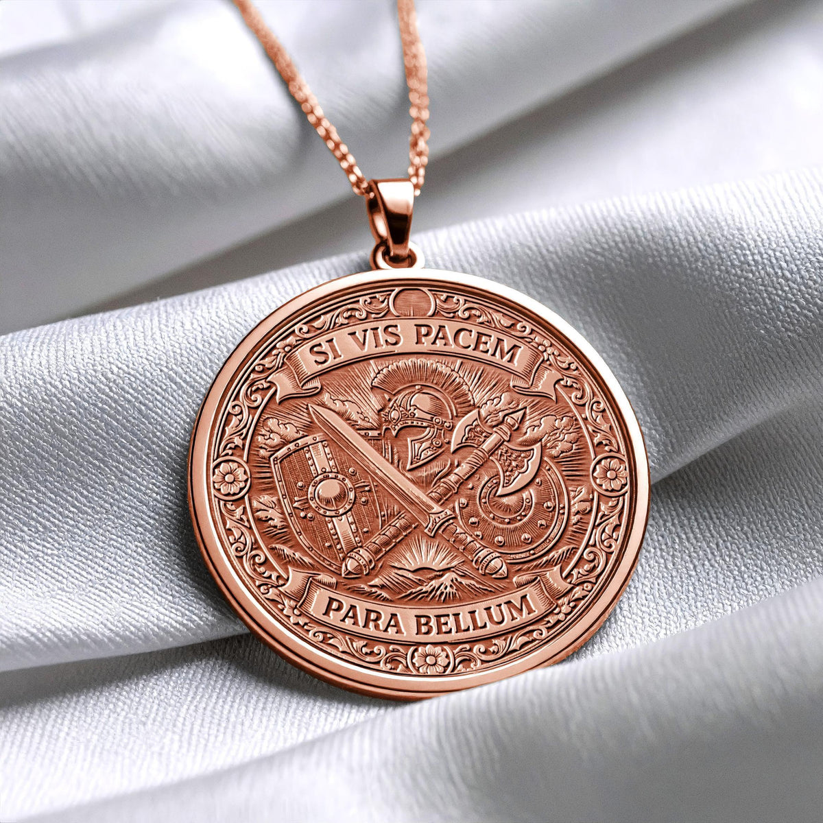 Si Vis Pacem Para Bellum Necklace -Reminder of strength, foresight, and readiness