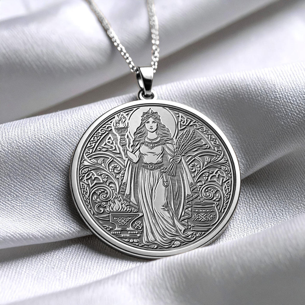 Goddess Brigid Pendant Celtic Mythology Jewelry