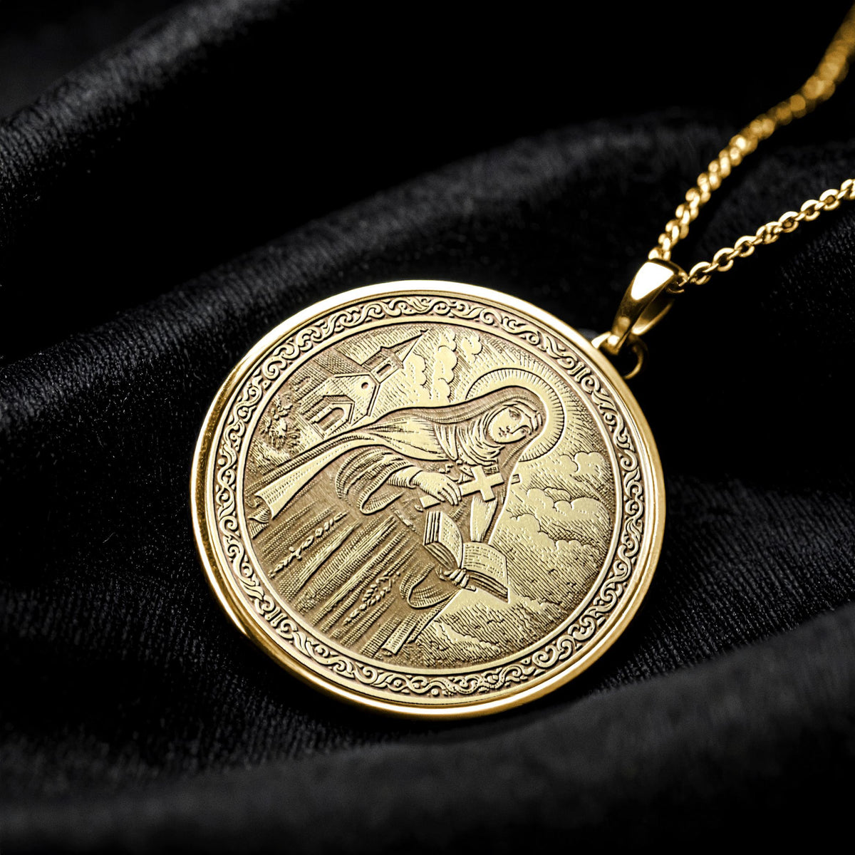 Saint Teresa of Ávila Pendant – Catholic Jewelry, Spiritual Gift
