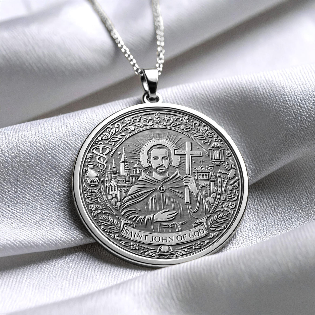 Saint John of God Necklace - Spirit of Healing Pendant