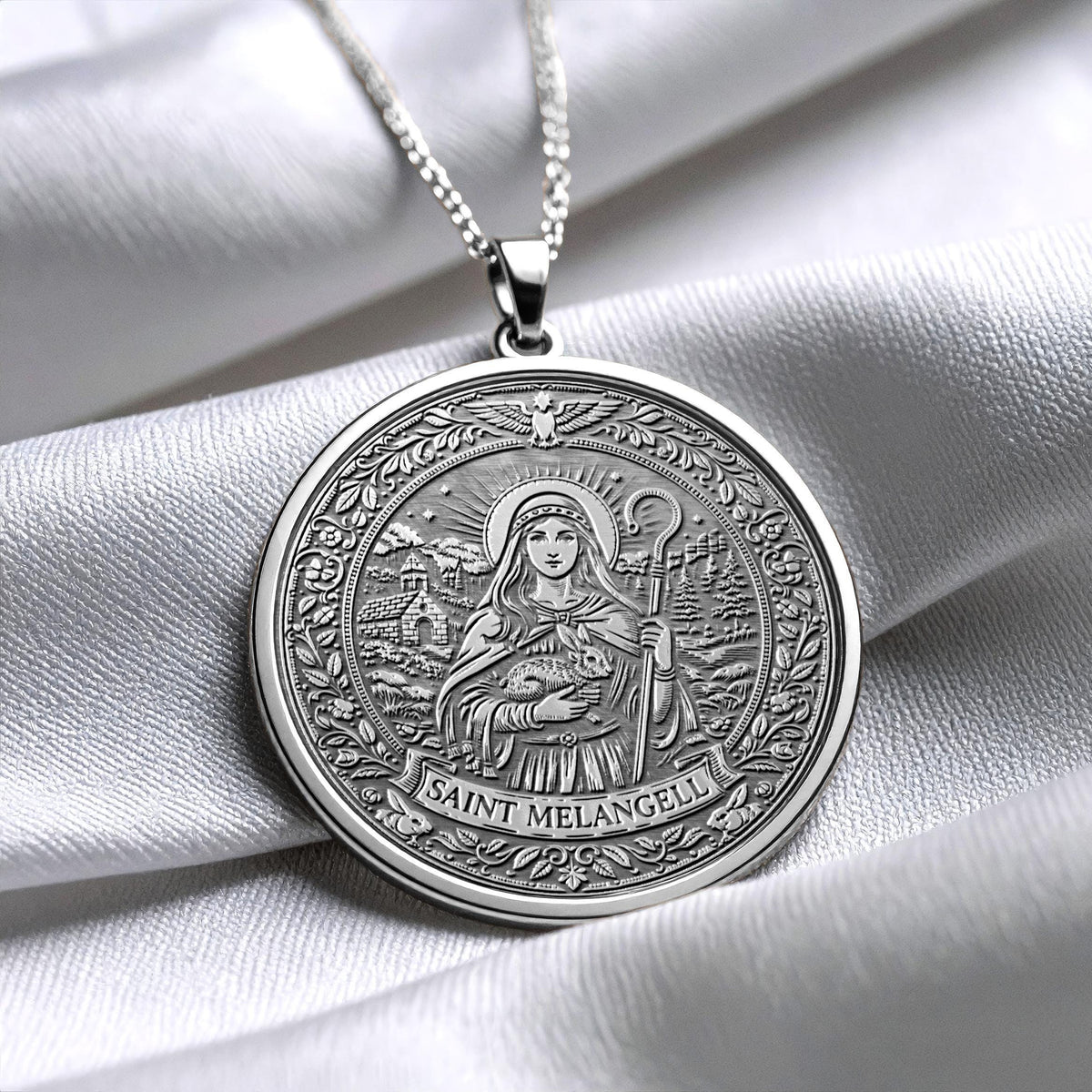 Saint Melangell Pendant – Protector of Hares and Innocent Necklace