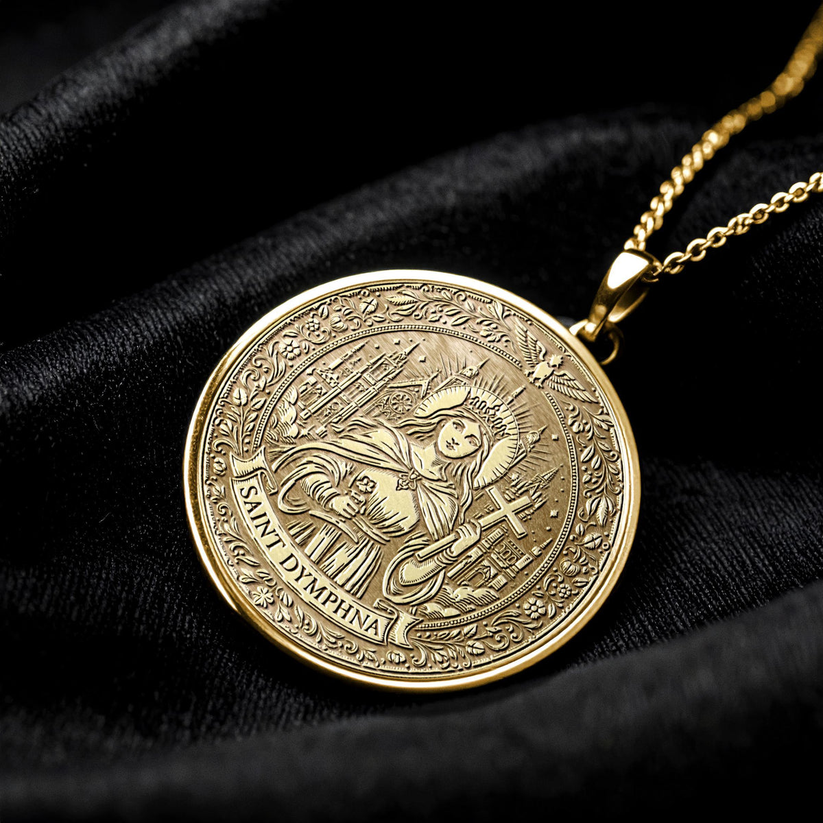 Saint Dymphna Pendant - Necklace for Mental Peace and Emotional Healing