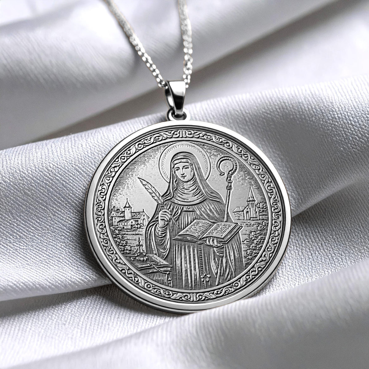 Saint Hildegard Pendant Necklace – Saint of Healing