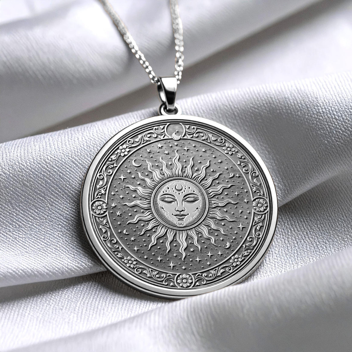 Sun Pendant Necklace -Gold Symbol Charm