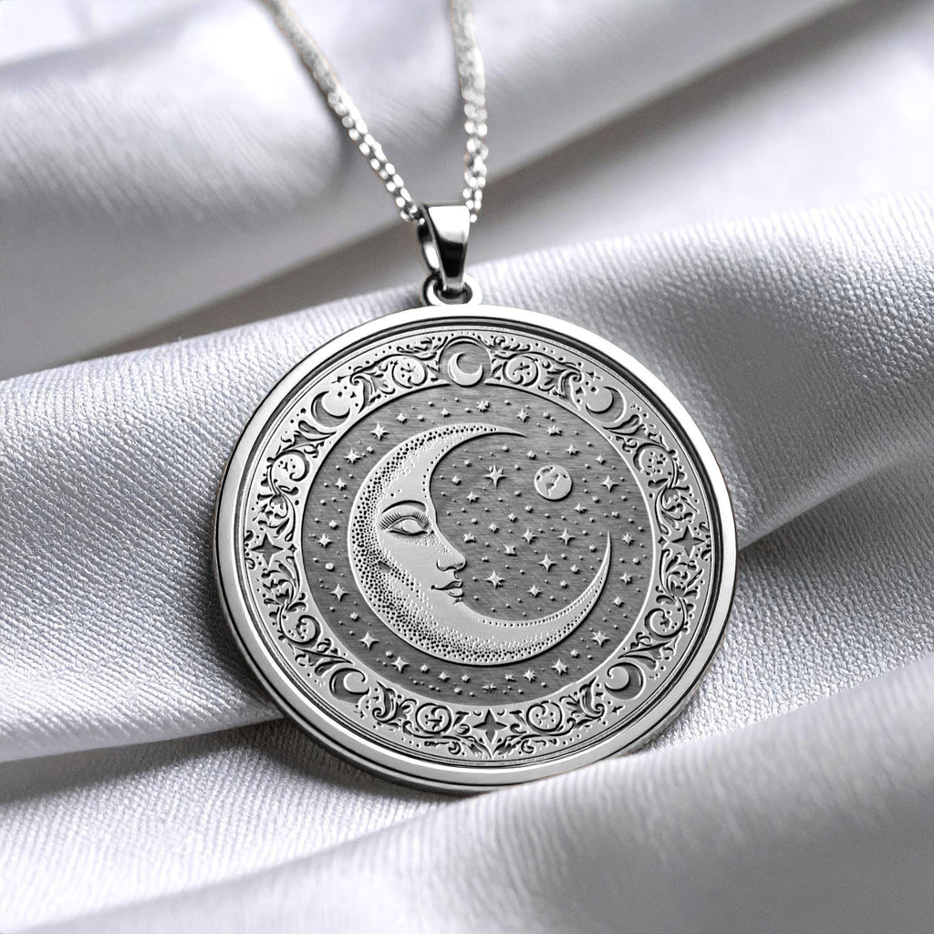 Moon Pendant Symbolic Celestial Jewelry