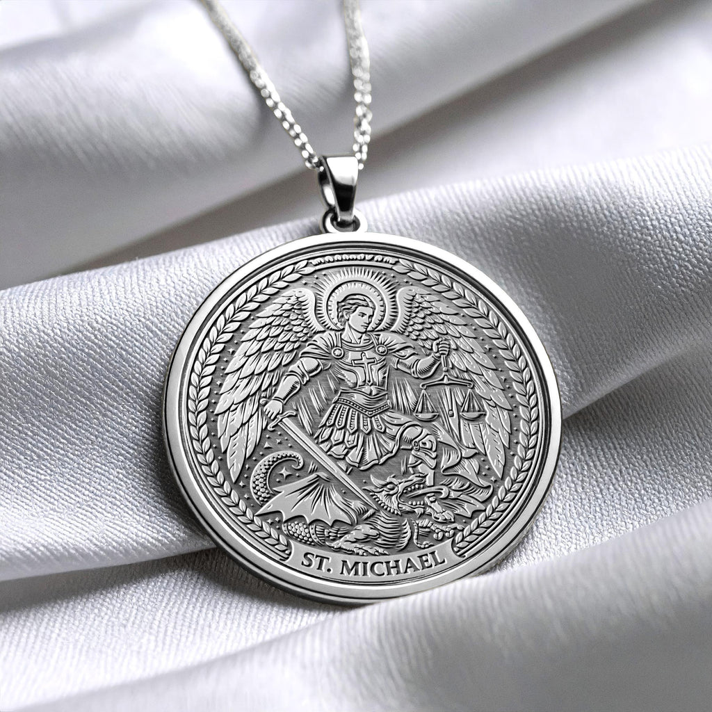 Archangel Michael Pendant Necklace – Protection, Strength & Divine Guidance