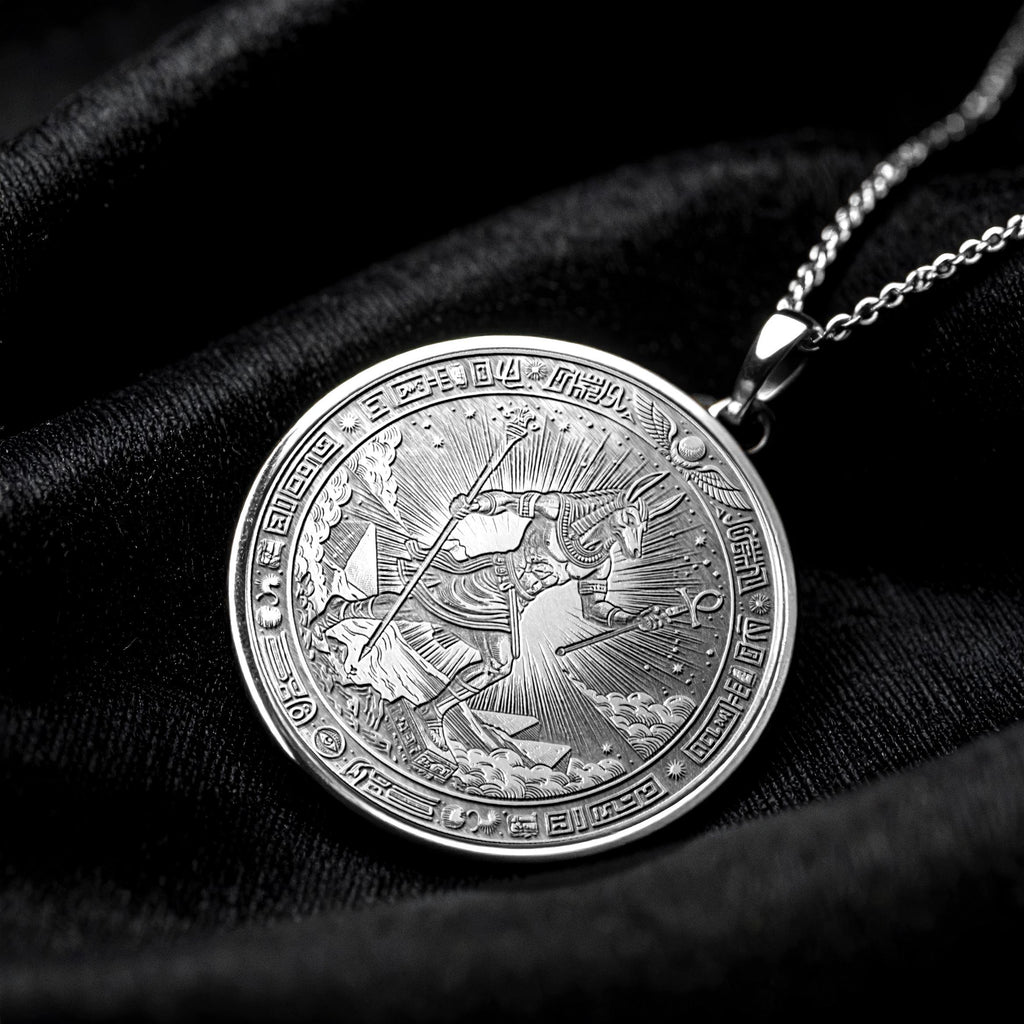 Egyptian God Set Necklace : Gold Pendant of Strength and Storms Jewelry