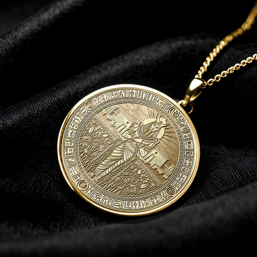 Ancient Egyptian Goddess Osiris Pendant Necklace, Symbol of Rebirth, Balance and Spiritual Awakening