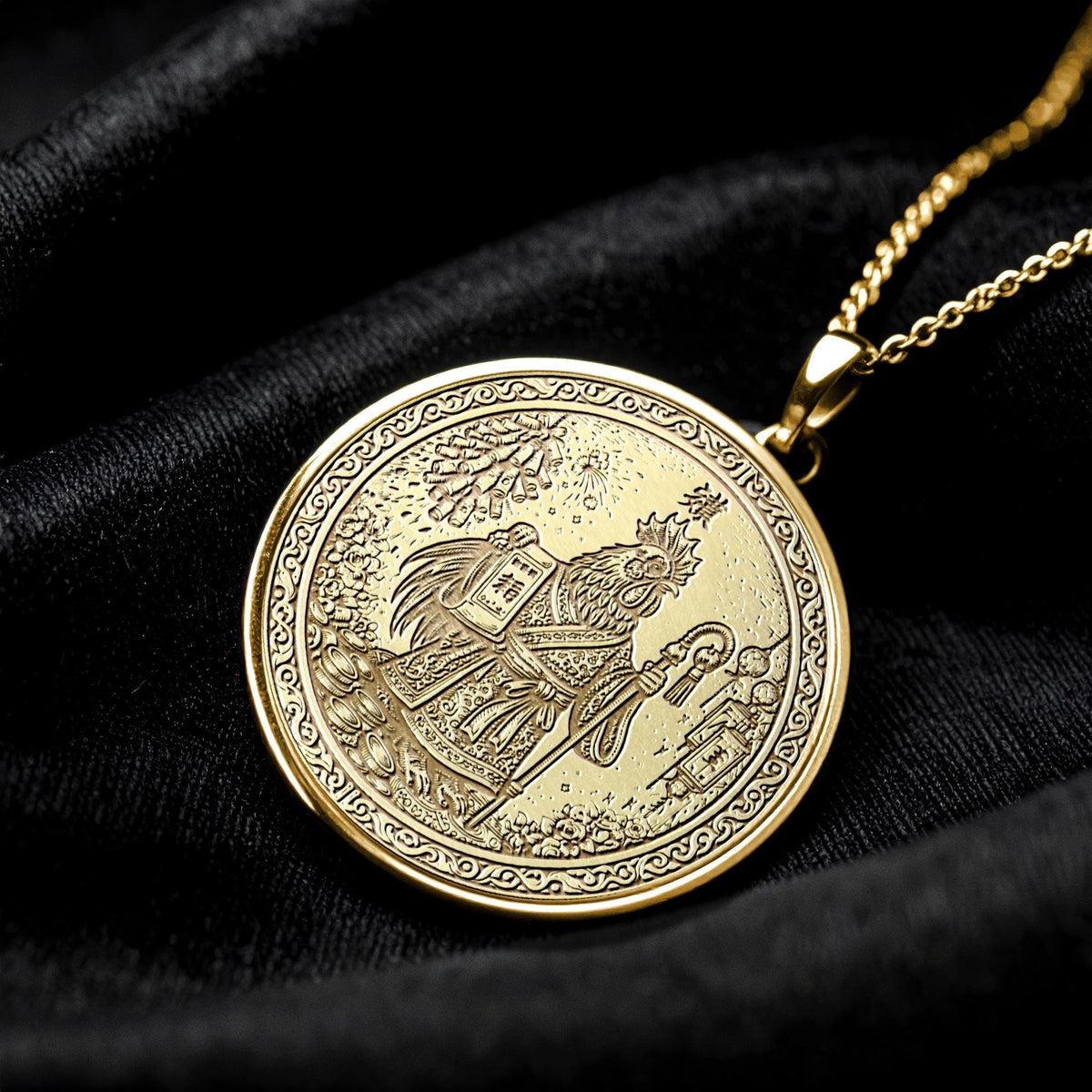 Year of the Rooster Chinese Zodiac Necklace - Pendant of Confidence, Success & Precision