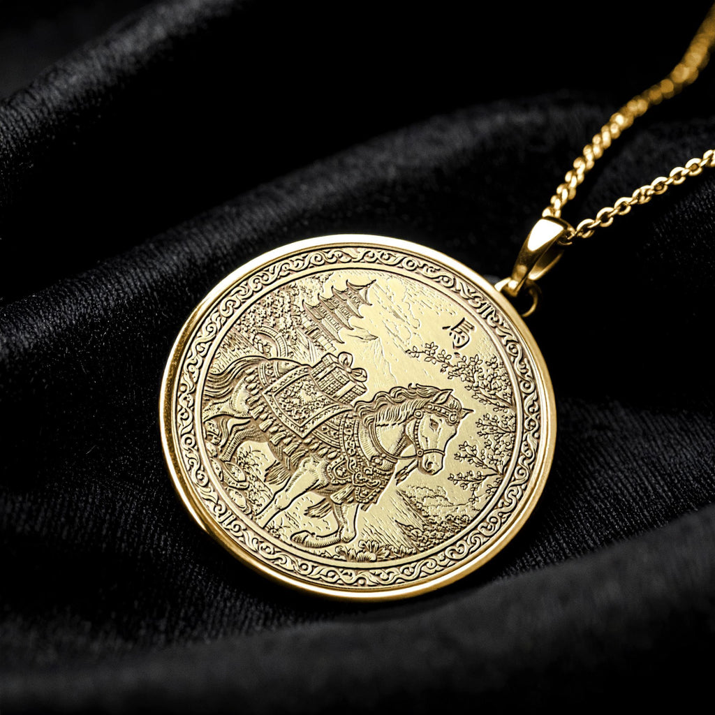 Year of the Horse Chinese Zodiac Necklace - Pendant of Freedom, Energy & Success Symbol