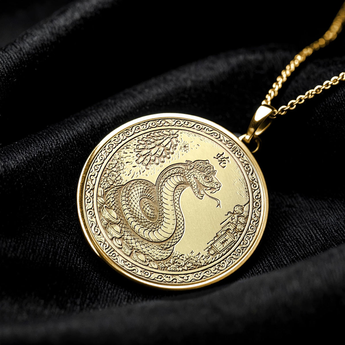 Year of the Snake Chinese Zodiac Necklace - Pendant of Wisdom, Transformation & Intuition