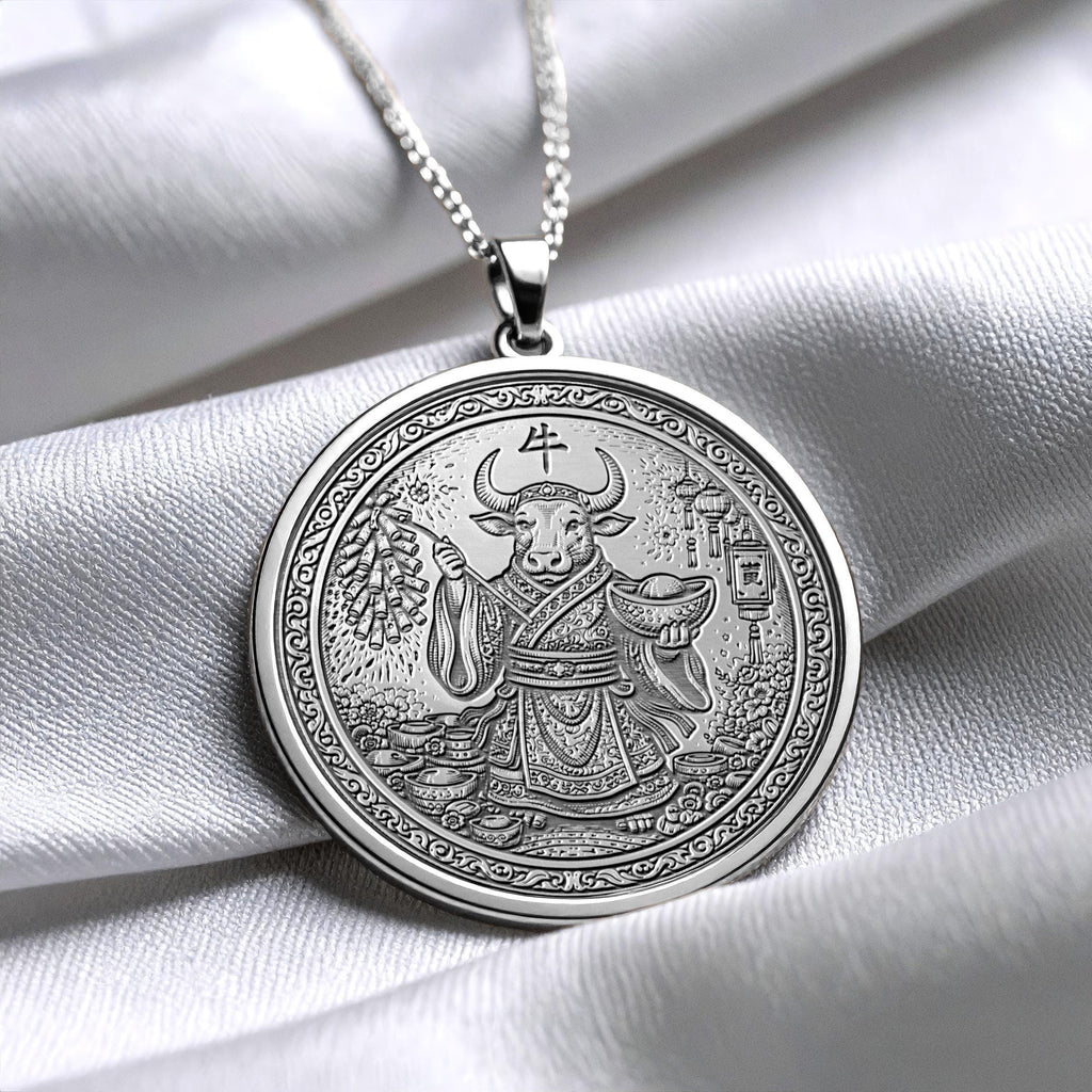 Year of the Ox Chinese Zodiac Necklace | Power, Stability & Success Symbol