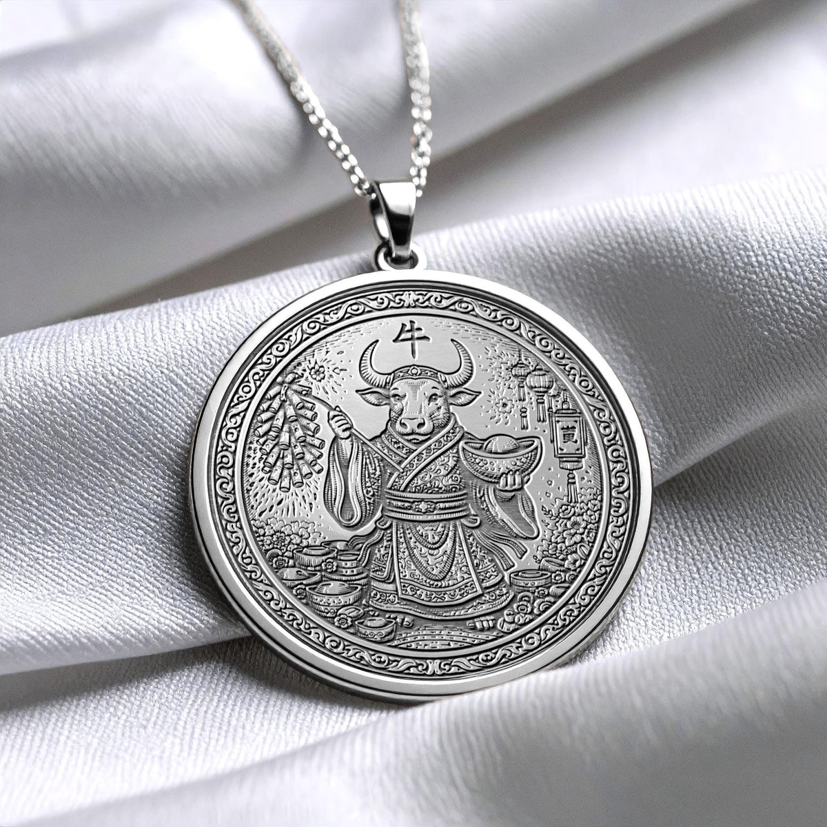 Year of the Ox Chinese Zodiac Necklace | Power, Stability & Success Symbol