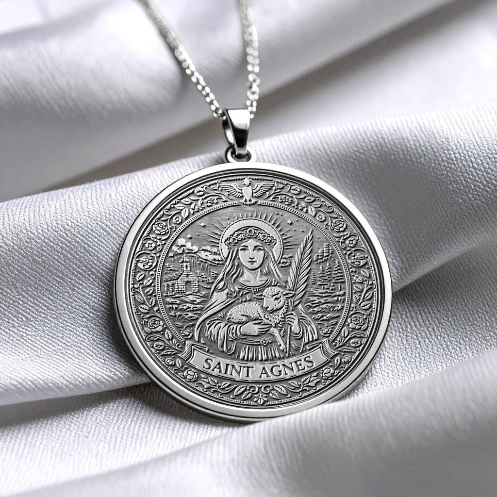 Saint Agnes Purity and Courage Pendant