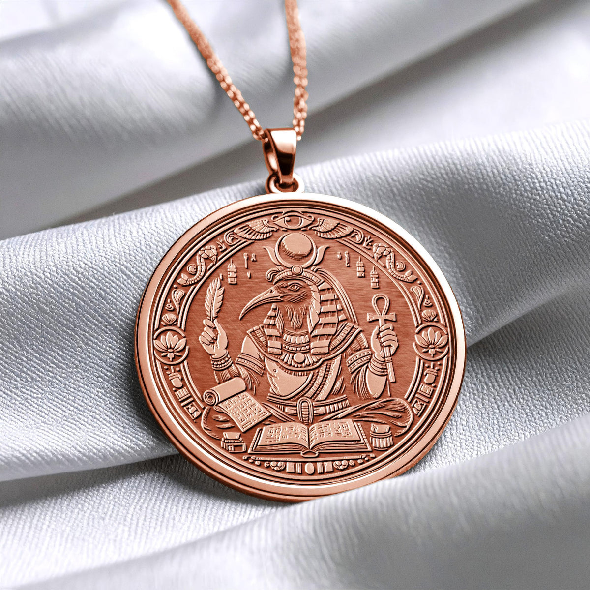 Thoth Pendant – Egyptian God Medallion, Sacred Amulet