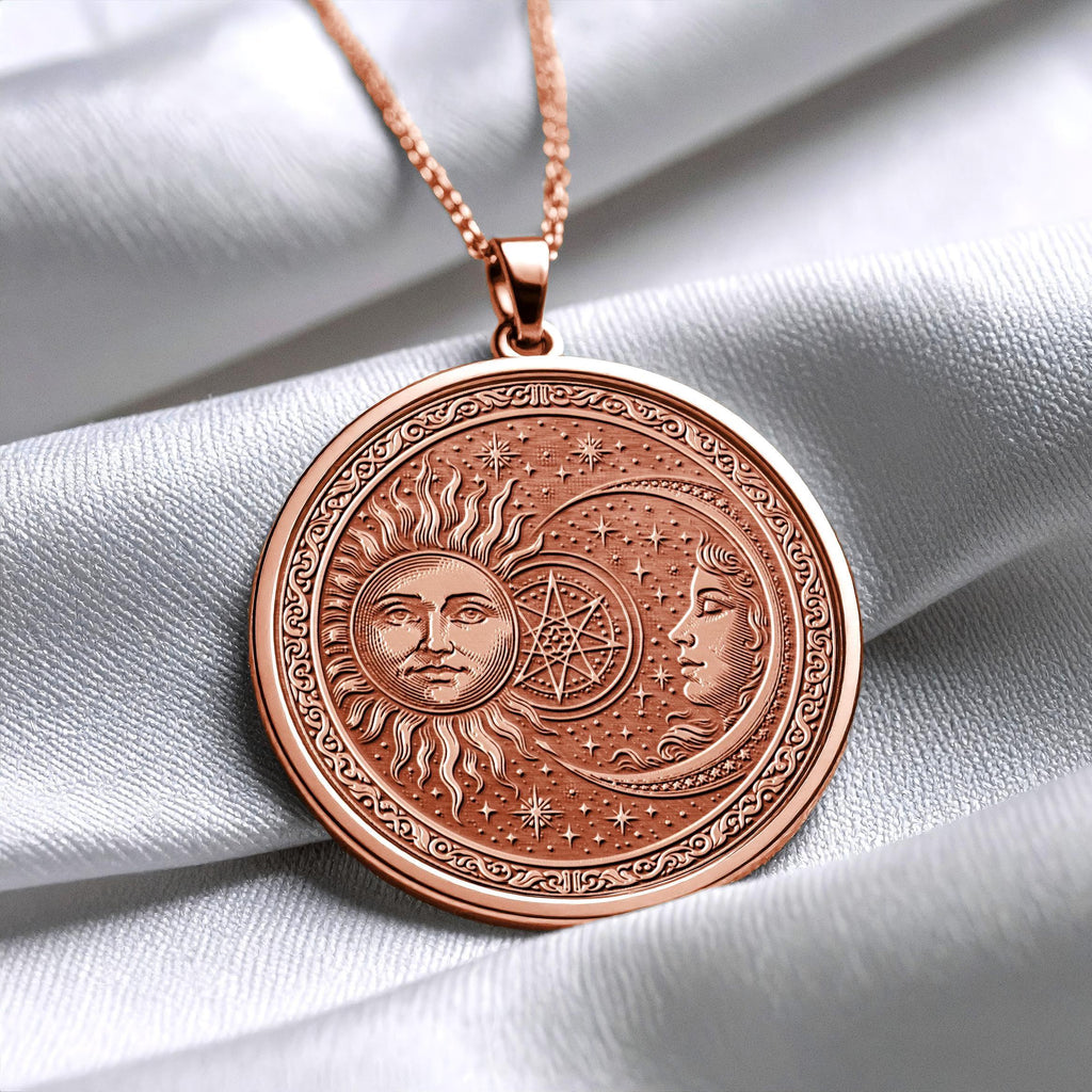 Sun and Moon Necklace – The Balance of Light and Shadow Pendant