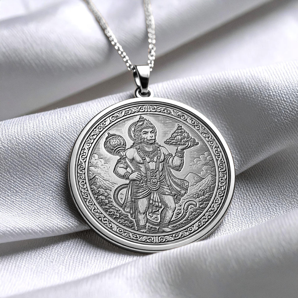 Hanuman Pendant Necklace – Hindu Spiritual Protection Jewelry, Devotion Amulet, Meaningfull Gift