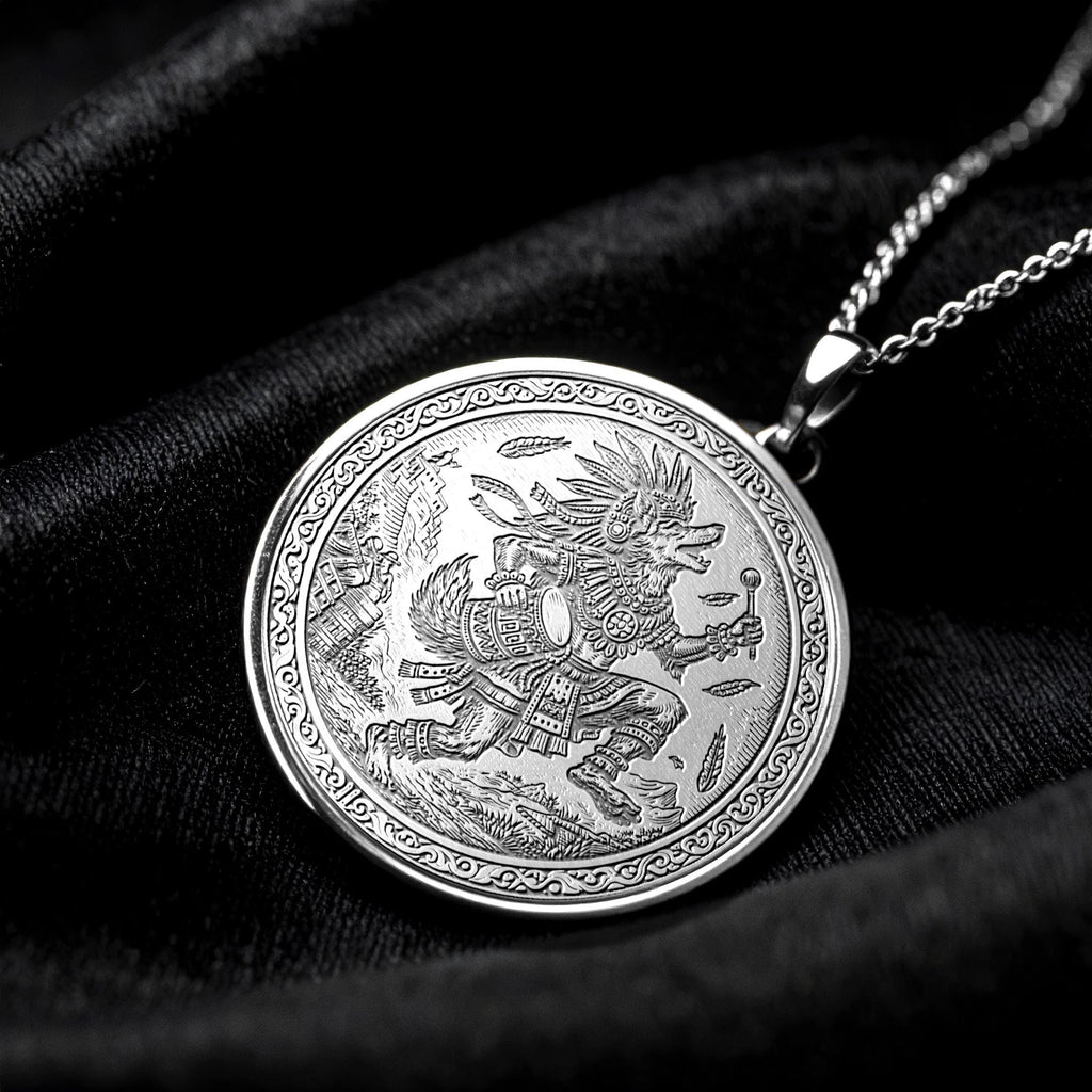 Huehuecoyotl Necklace – Aztec Trickster God of Music and Dance