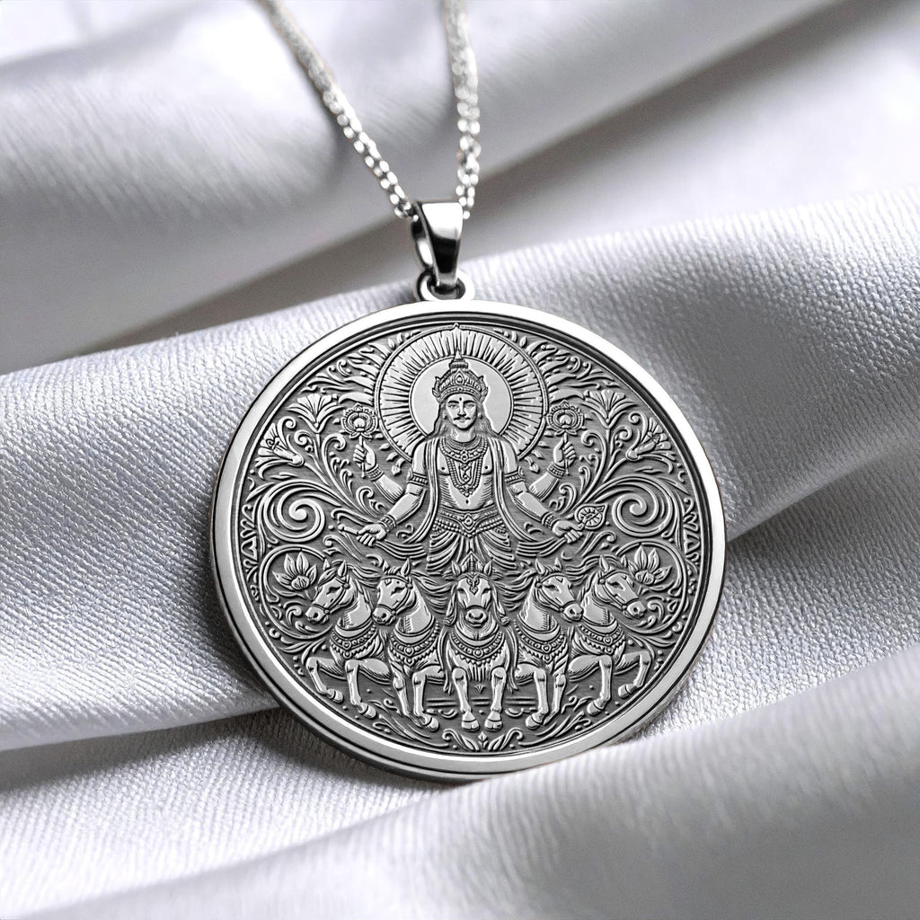 Sun God Surya Gold Pendant