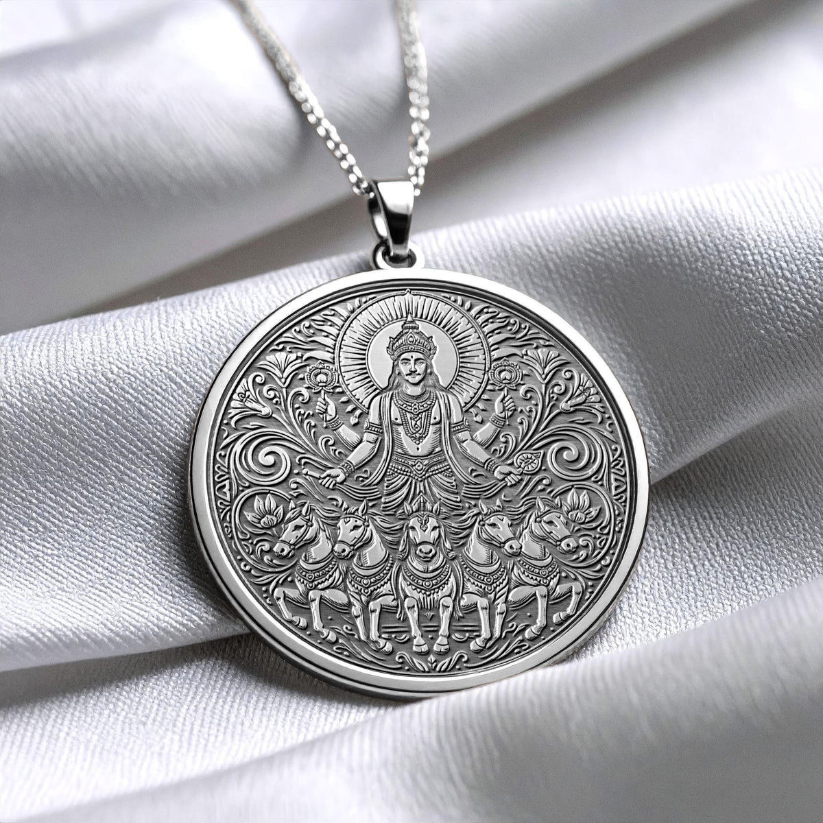 Sun God Surya Gold Pendant