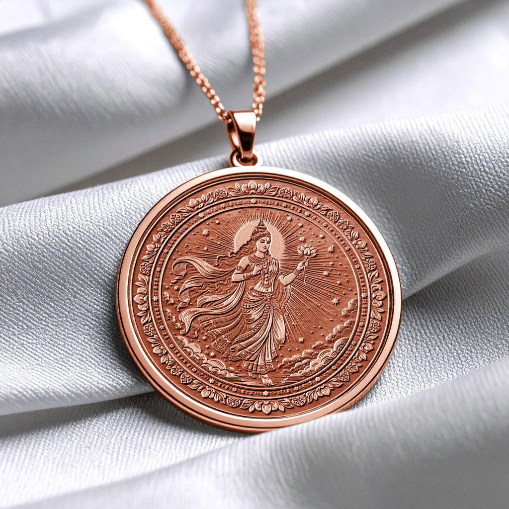 Lotus Lakshmi Wealth Blessing Pendant