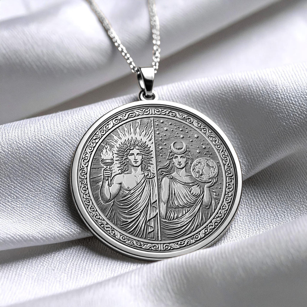 Sun and Moon Pendant - Celestial Balance Necklace