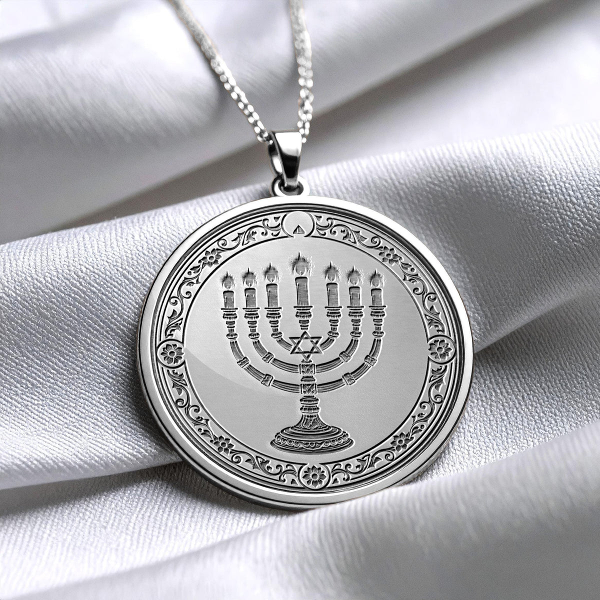 Menorah Pendant Symbol of Light and Faith