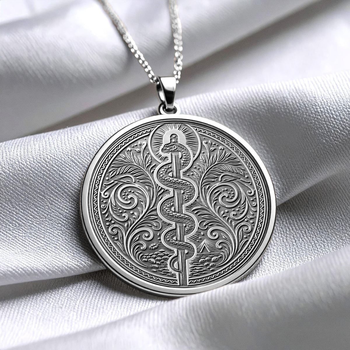 Moses Serpent Amulet Pendant for Protection