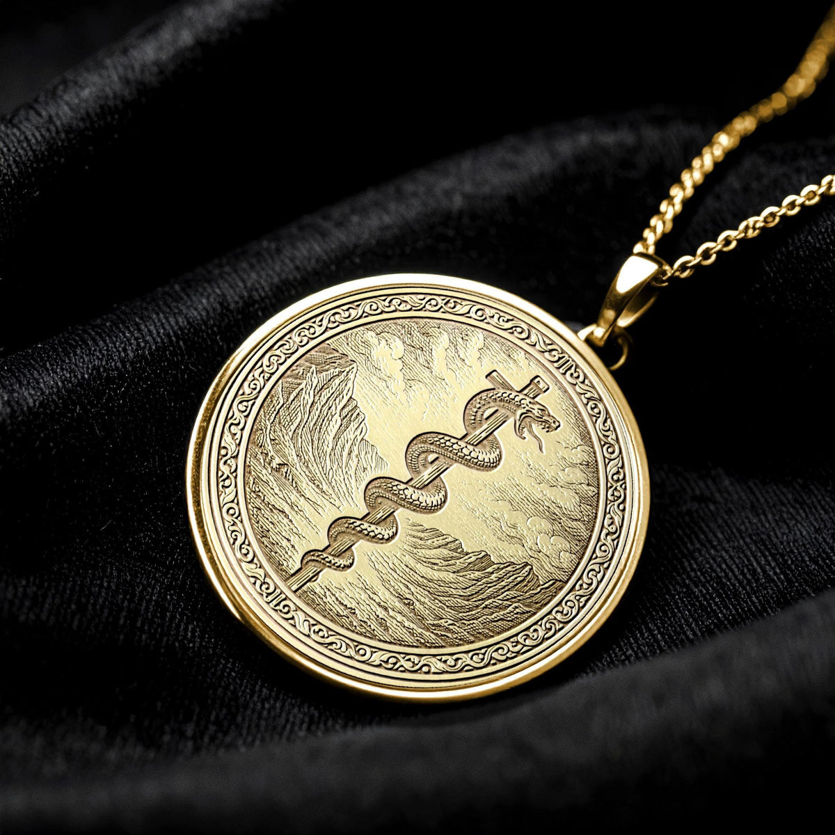 Moses Serpent Pendant Symbol of Faith