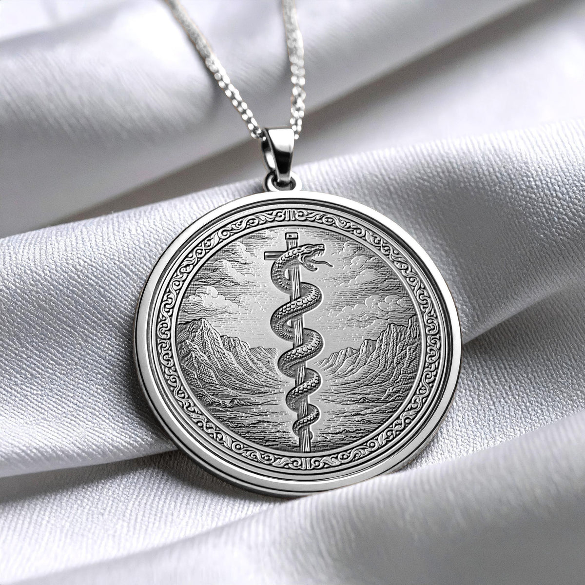 Moses Serpent Pendant Symbol of Faith