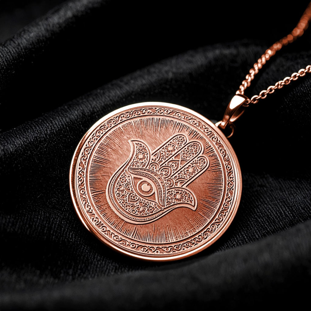 Evil Eye Protection Hamsa Pendant Necklace