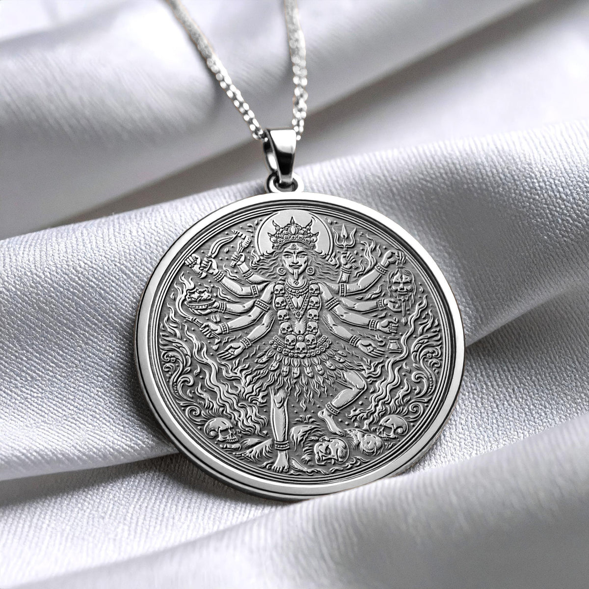 Mahakali Pendant Necklace – Hindu Goddess Kali Pendant for Shakti Power and Protection