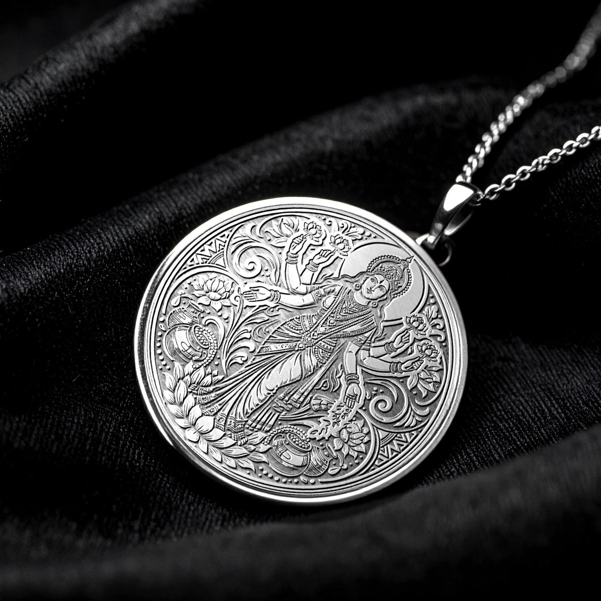 Elegance Lakshmi Pendant Necklace