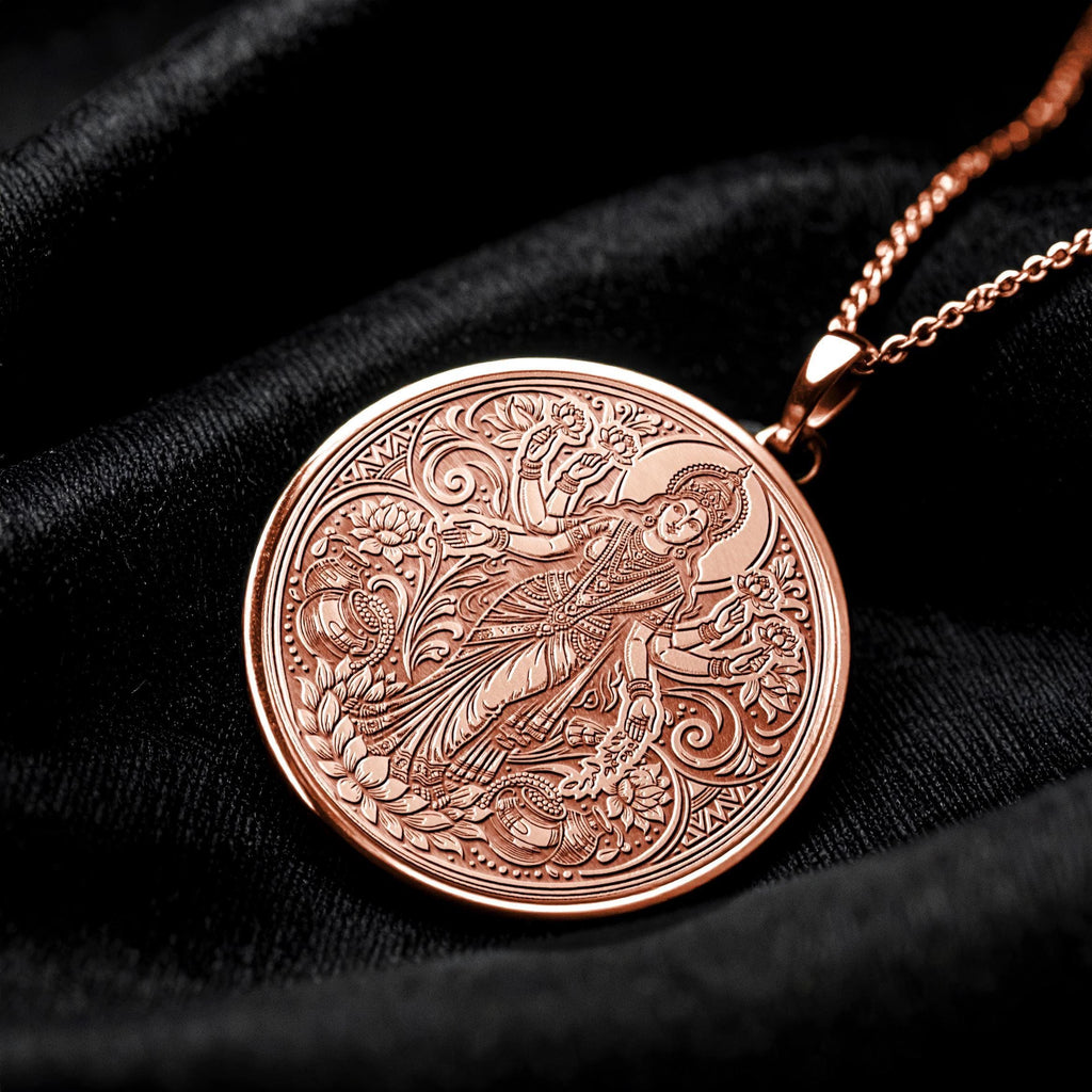 Elegance Lakshmi Pendant Necklace