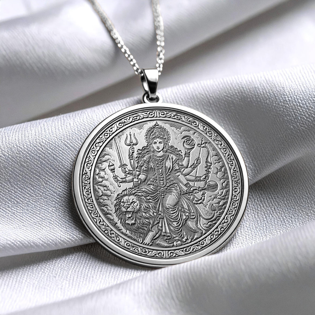 Durga Amulet Necklace Courage and Protection