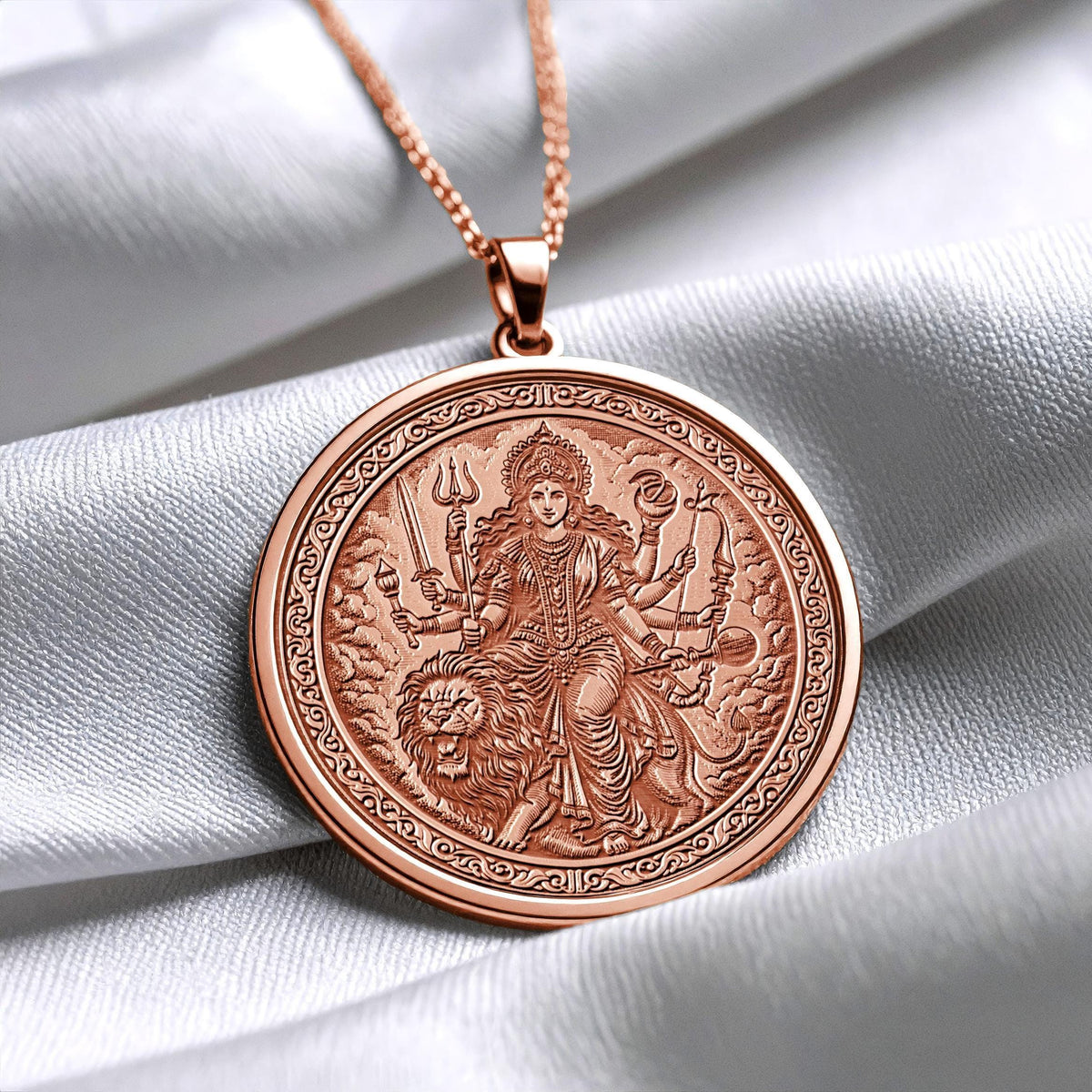 Durga Amulet Necklace Courage and Protection